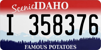 ID license plate I358376