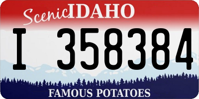 ID license plate I358384