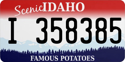 ID license plate I358385
