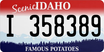 ID license plate I358389