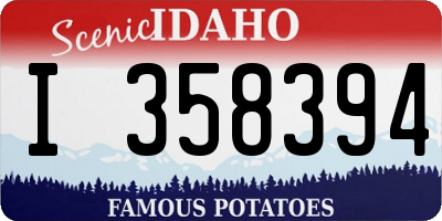 ID license plate I358394