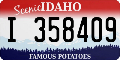 ID license plate I358409