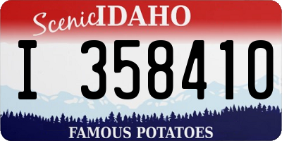 ID license plate I358410