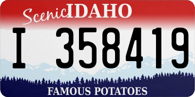 ID license plate I358419