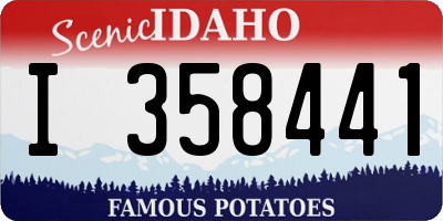 ID license plate I358441