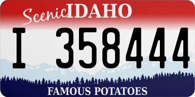 ID license plate I358444