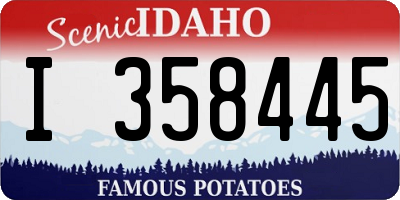 ID license plate I358445