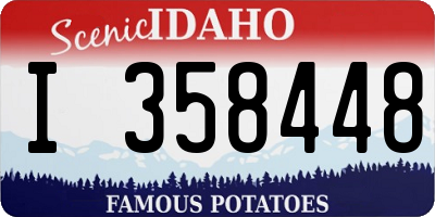 ID license plate I358448