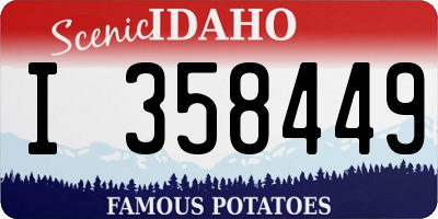 ID license plate I358449