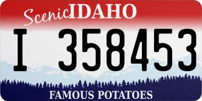 ID license plate I358453