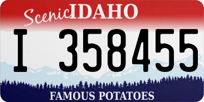 ID license plate I358455