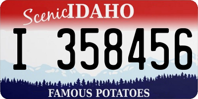 ID license plate I358456