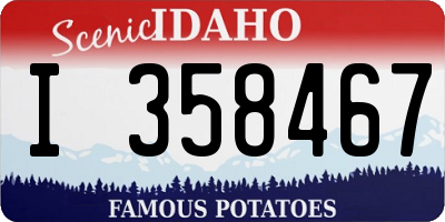 ID license plate I358467