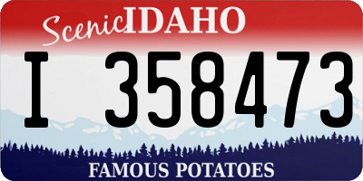 ID license plate I358473