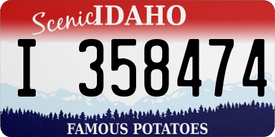 ID license plate I358474