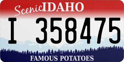 ID license plate I358475