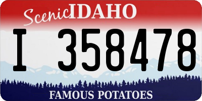 ID license plate I358478