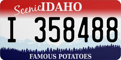 ID license plate I358488