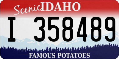 ID license plate I358489