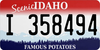ID license plate I358494