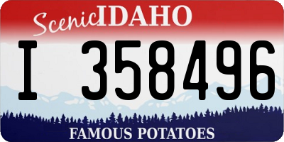 ID license plate I358496