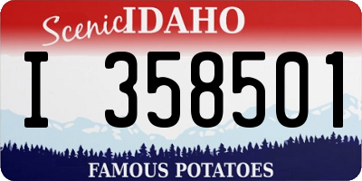 ID license plate I358501