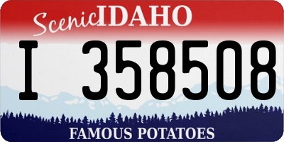 ID license plate I358508