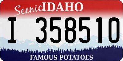 ID license plate I358510