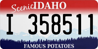 ID license plate I358511