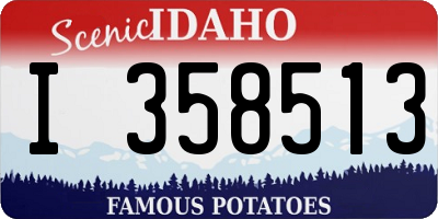 ID license plate I358513