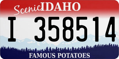 ID license plate I358514