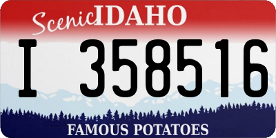 ID license plate I358516