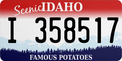 ID license plate I358517