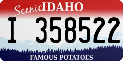 ID license plate I358522