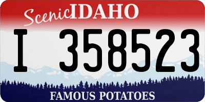 ID license plate I358523