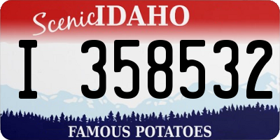 ID license plate I358532