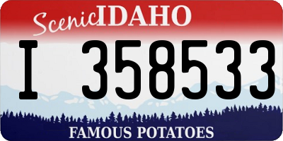 ID license plate I358533