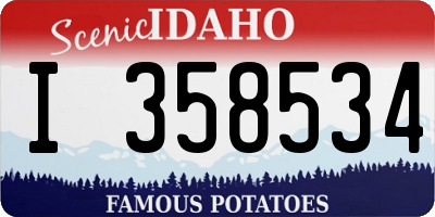 ID license plate I358534