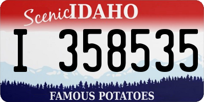 ID license plate I358535