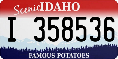 ID license plate I358536