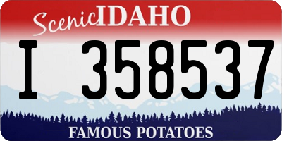 ID license plate I358537