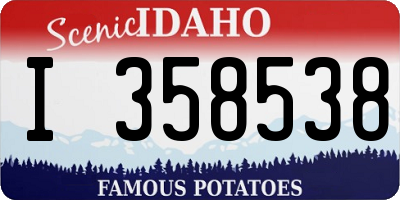 ID license plate I358538