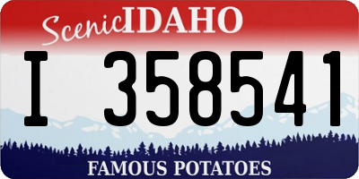 ID license plate I358541