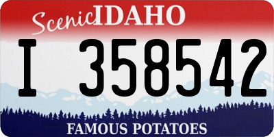 ID license plate I358542