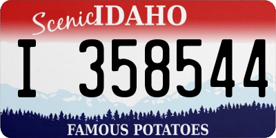 ID license plate I358544