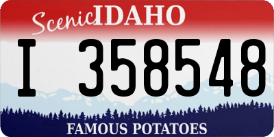 ID license plate I358548