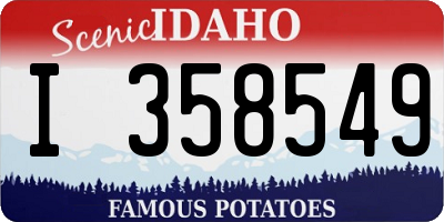 ID license plate I358549