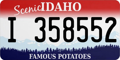 ID license plate I358552