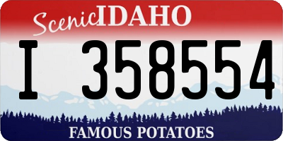 ID license plate I358554