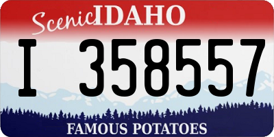 ID license plate I358557